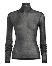 Ann Demeulemeester Langärmeliges Rollkragen-T-Shirt Kaisu Standard Black