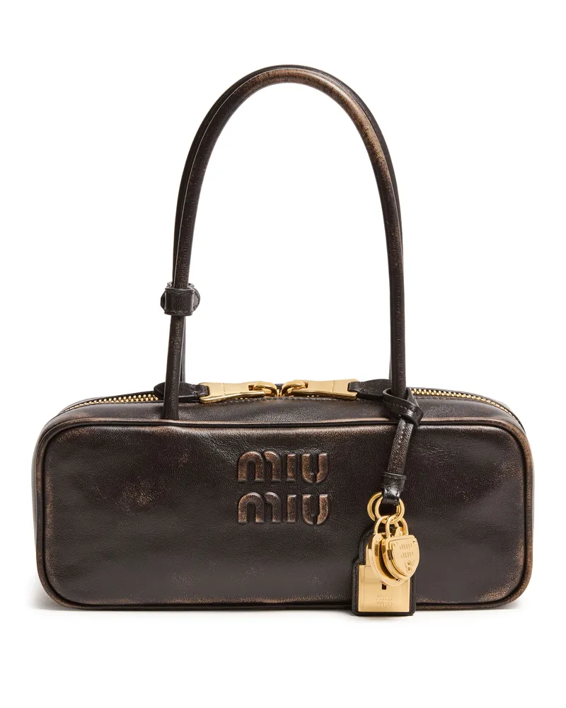 Miu Miu Kleine Tasche Beau aus Nappaleder in Antikoptik 