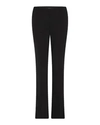 Chloé Eng anliegende Hose mit asymmetrischen Beinabschlüssen Black