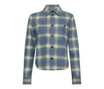 Hemd Aus Leder Mit Flanell-Print