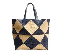Puzzle Fold Tote Diamond XXL aus Raffia