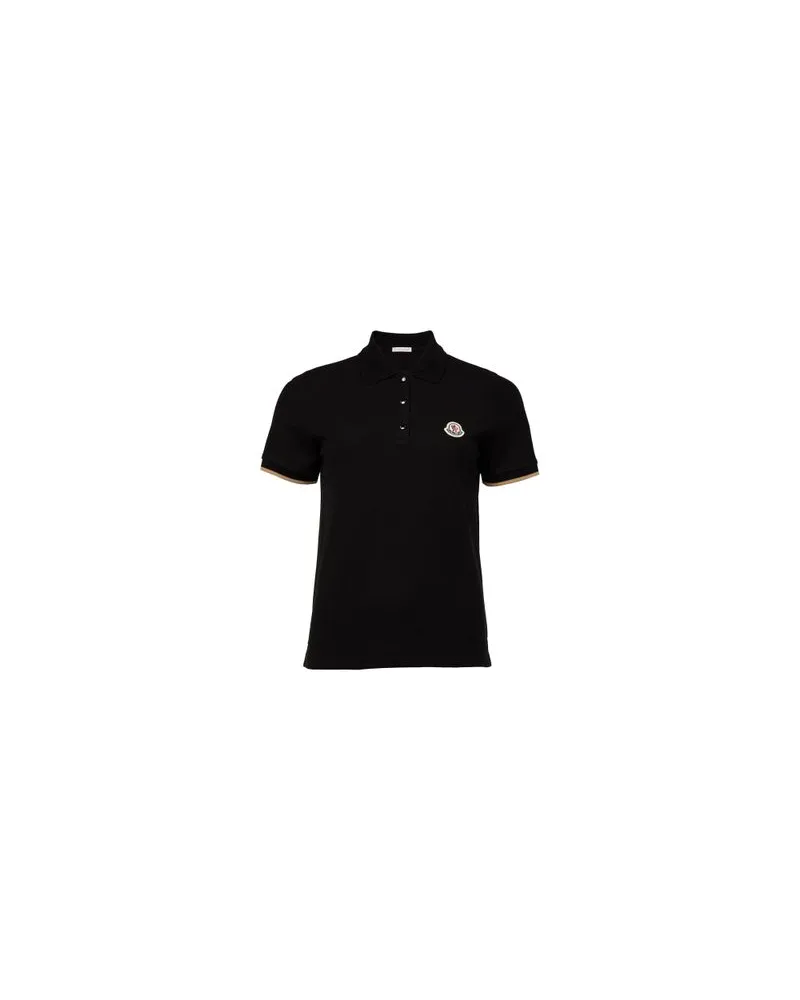 Moncler Poloshirt mit kurzen Ärmeln Black