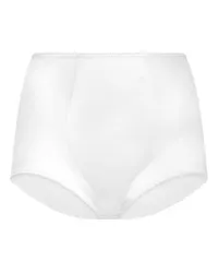 Dolce & Gabbana Satin-Slip mit hoher Taille White