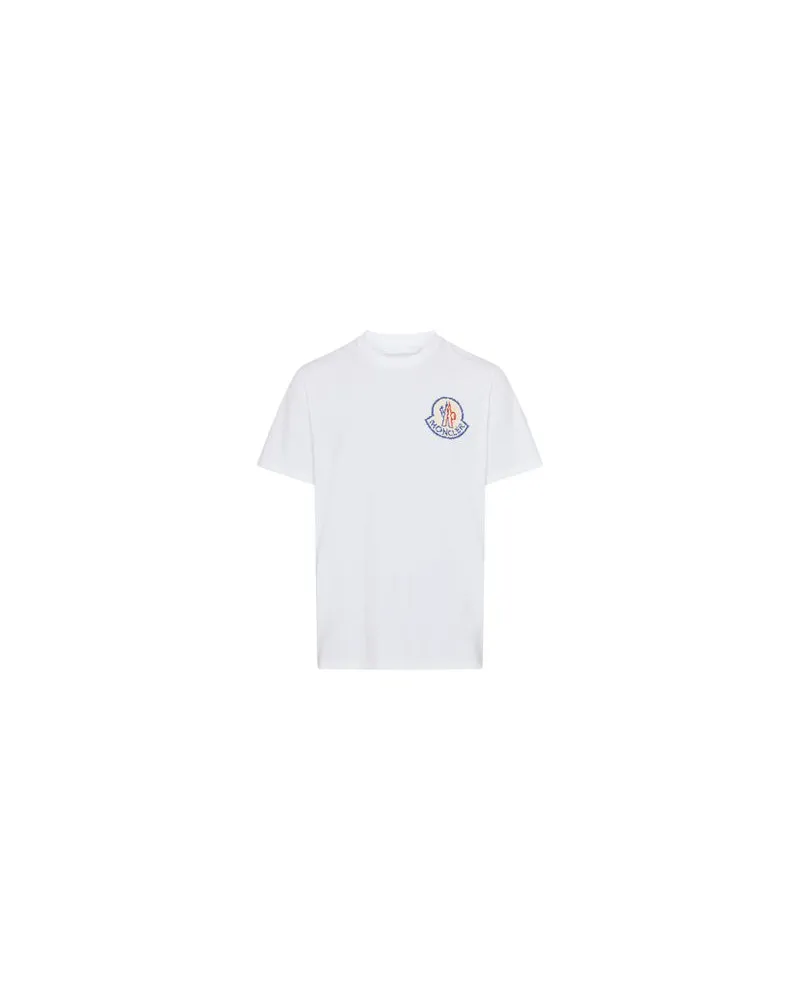 Moncler Kurzarm-T-Shirt mit Logo White