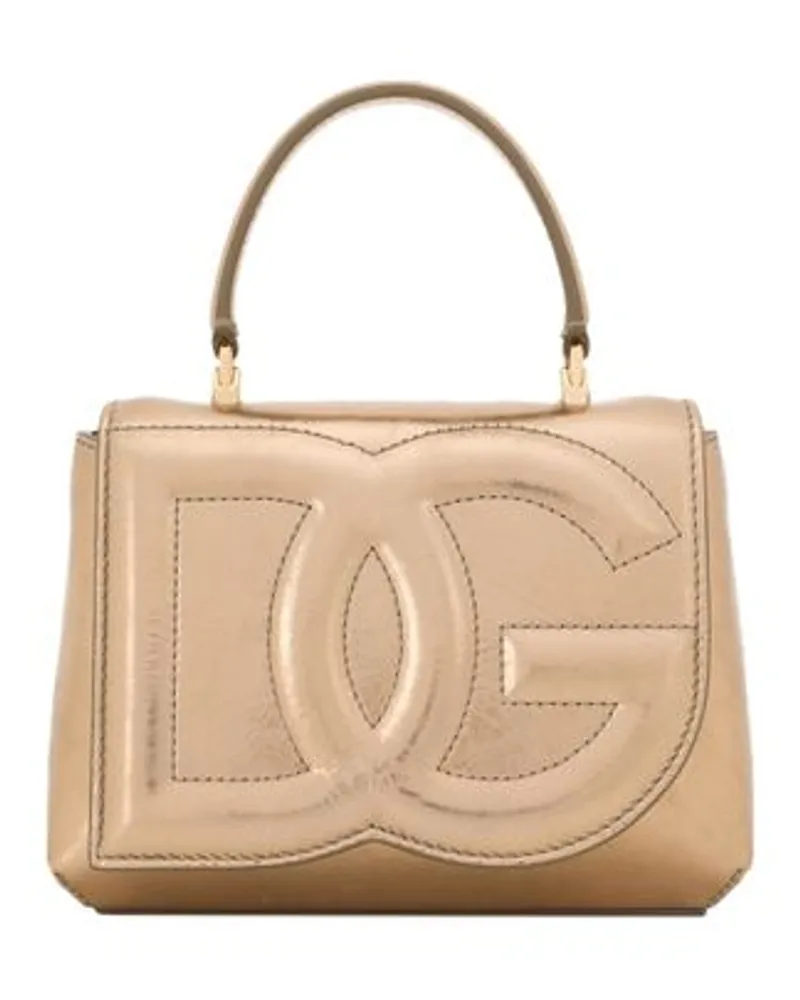 Dolce & Gabbana Henkeltasche mit DG-Logo Gold