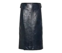 Geprägter Midirock aus Leder