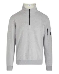 C.P. Company Leichter Fleece-Pullover mit halbem Reißverschluss Grey