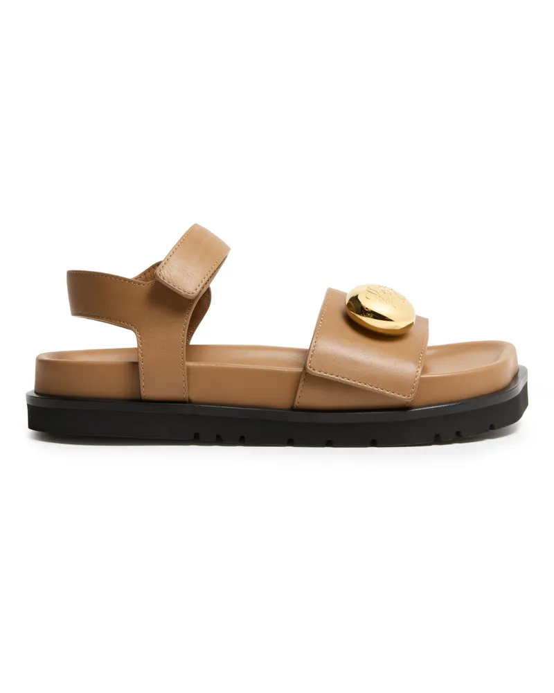 Loewe Fußbett-Sandalen Pebble aus weichem Kalbsleder 