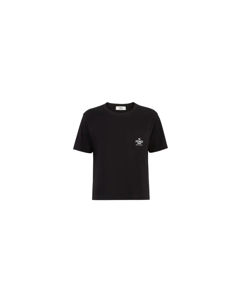 Fendi T-Shirt mit kurzen Ärmeln Black