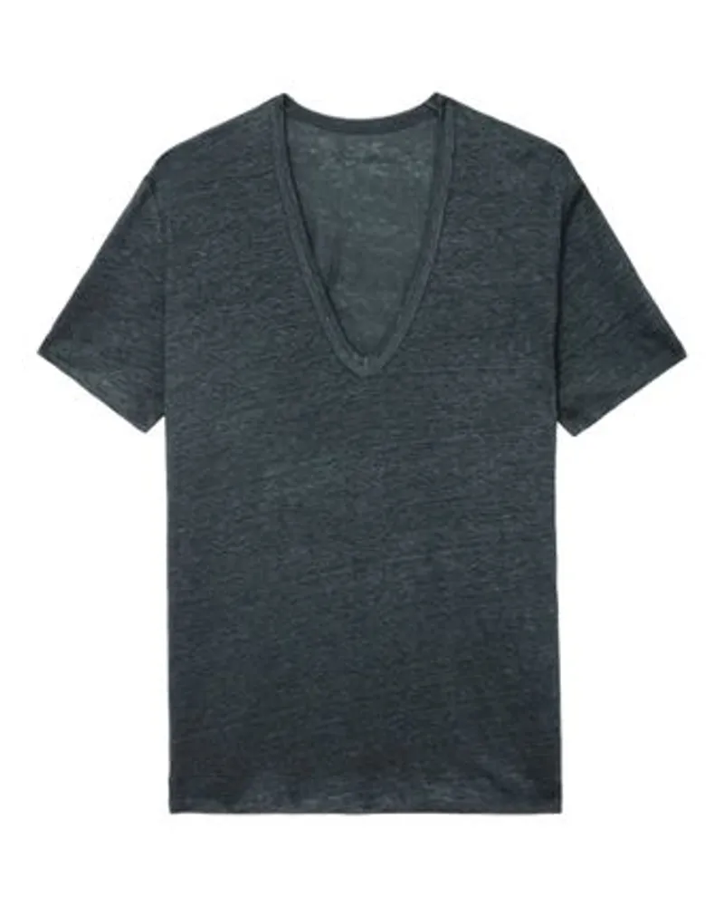 Zadig & Voltaire T-Shirt Wassa Leinen Grey
