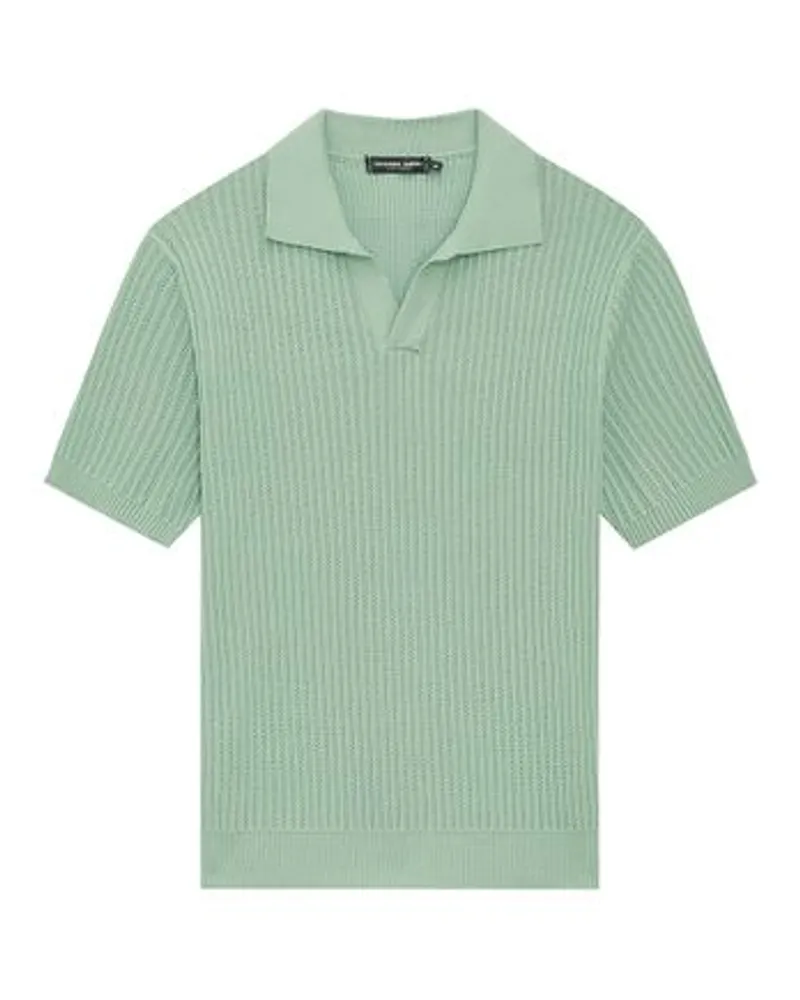 Frescobol Carioca Strick-Poloshirt nstich Rino Green