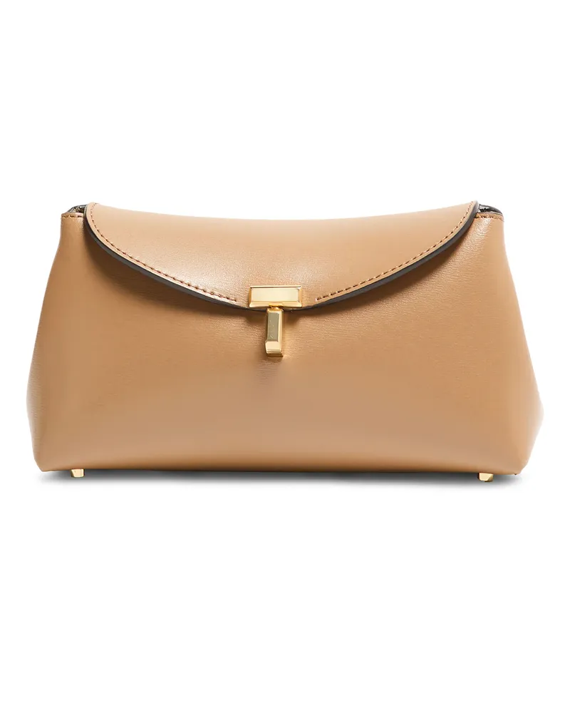Totême Mini-Clutch T-Lock aus Leder 