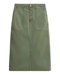 Woolrich Stückgefärbter Midi-Rock Green