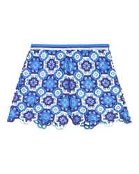 Maje Dreifarbige Häkelshorts Blue