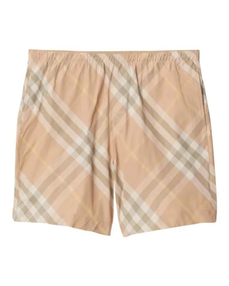 Burberry Karierte Shorts Beige