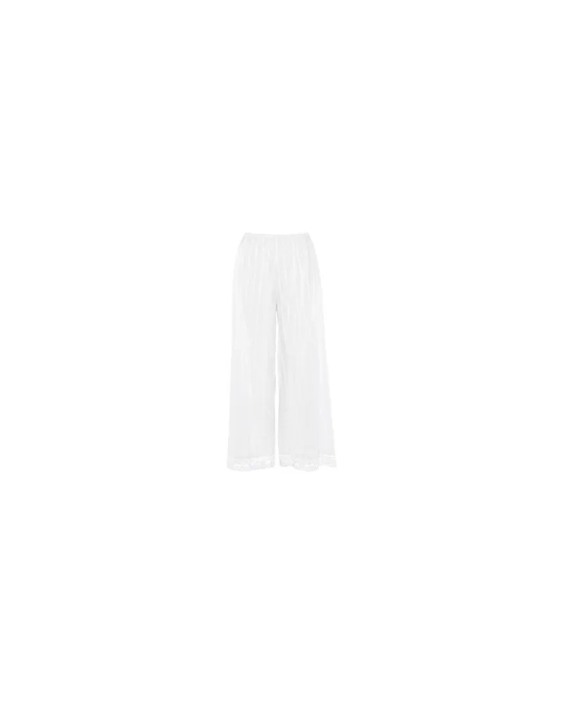 Eres Weit geschnittene Hose Coton White