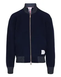 Thom Browne Gestreifte Bomberjacke Navy