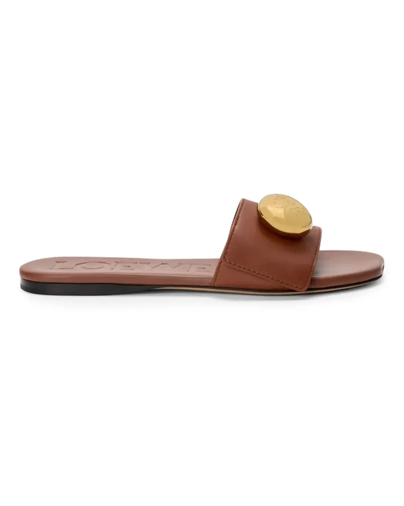 Loewe Slides Pebble aus weichem Kalbsleder 