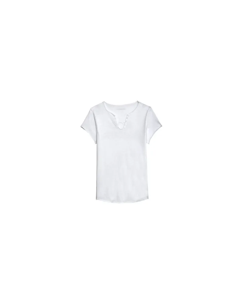 Zadig & Voltaire Henley-Shirt Fishnet White