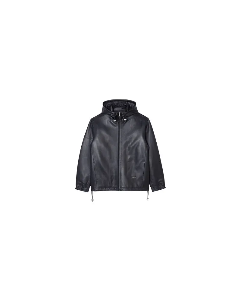 Sandro Lederjacke Black