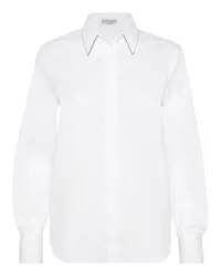 Brunello Cucinelli Bluse mit Monili White