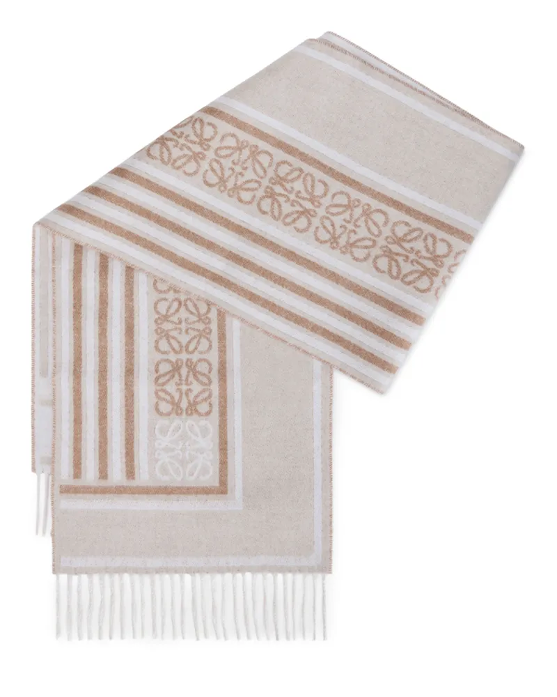 Loewe Schal aus Wolle und Kaschmir Beige
