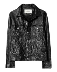 Zadig & Voltaire Blouson Base Knitterleder Black