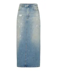 Acne Studios Langer Denimrock Blue