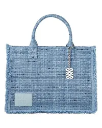 Sandro Großer Tweed-Shopper Kasbah Blue