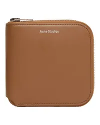 Acne Studios Mini-Brieftasche mit Reißverschluss Brown