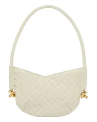 Bottega Veneta Mini-Ledertasche Solstice Off-white