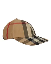 Burberry Baseballcap mit Karomuster und gesticktem Logo Beige