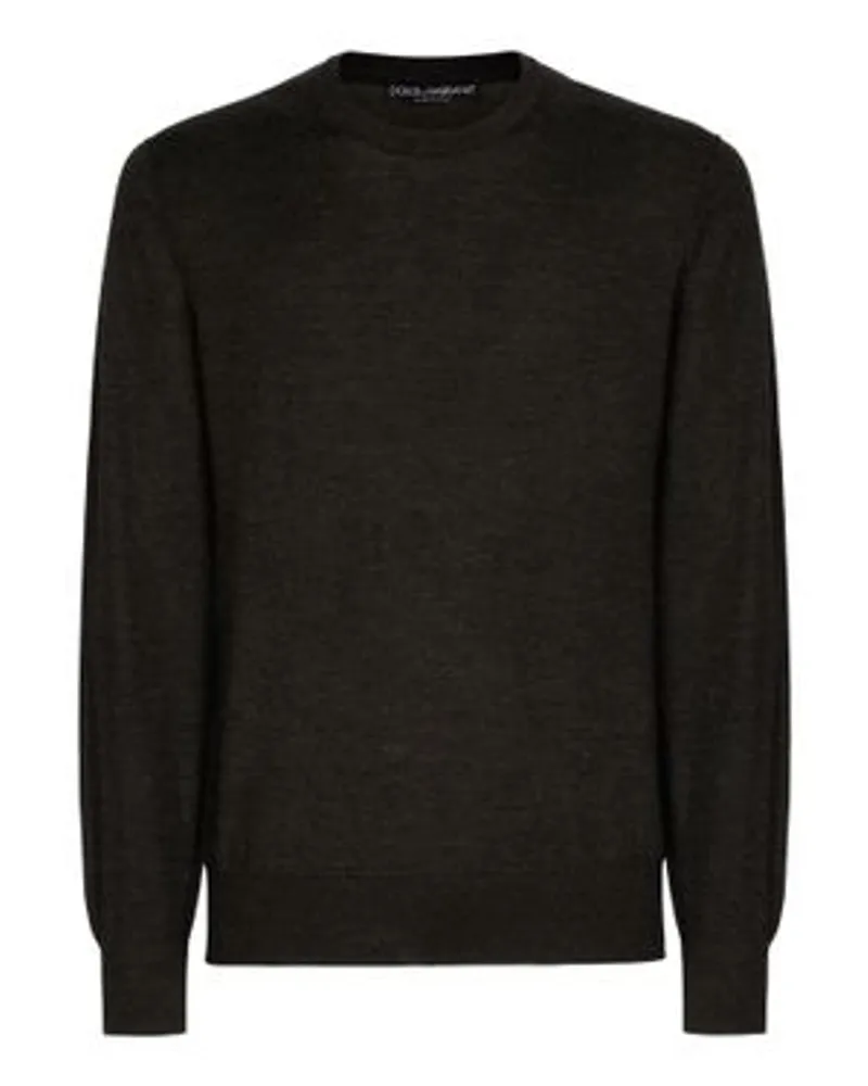 Dolce & Gabbana Pullover mit Rundhalsausschnitt Grey