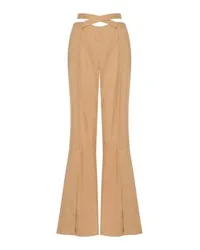 Alberta Ferretti Ausgestellte Hose Beige