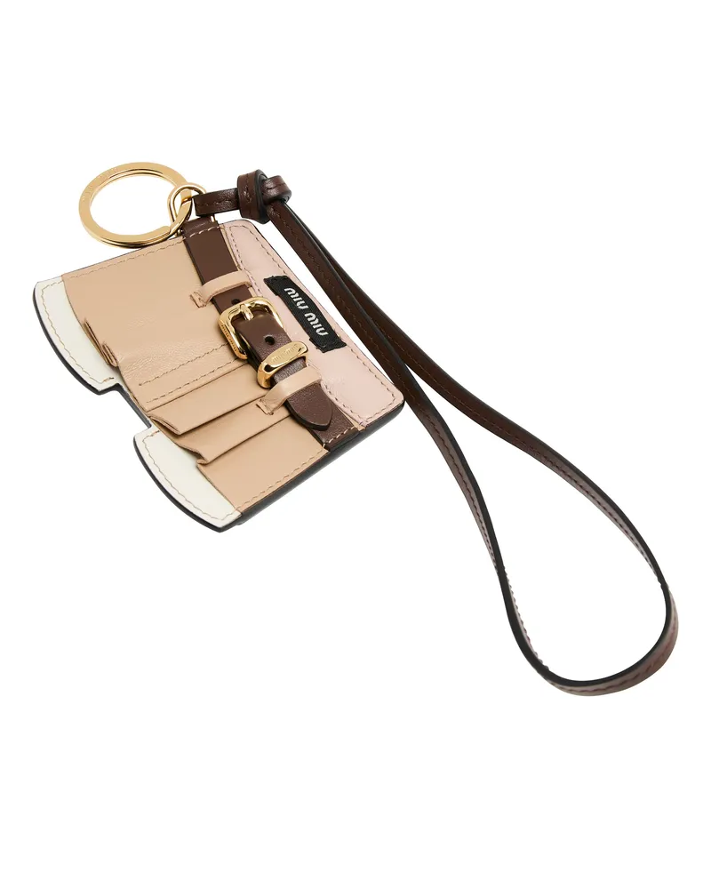 Miu Miu Schlüsselhalter Rock Beige