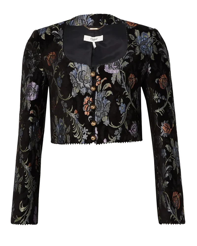 Chloé Jacke mit blumigen Gobelinmuster 