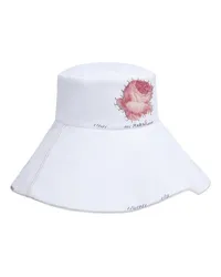 Marni Bucket Hat mit Marni-Flickenlogo White