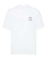 Brunello Cucinelli T-Shirt mit Tennis-Badge White