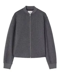 Jil Sander Sweatshirt mit Reißverschluss Grey