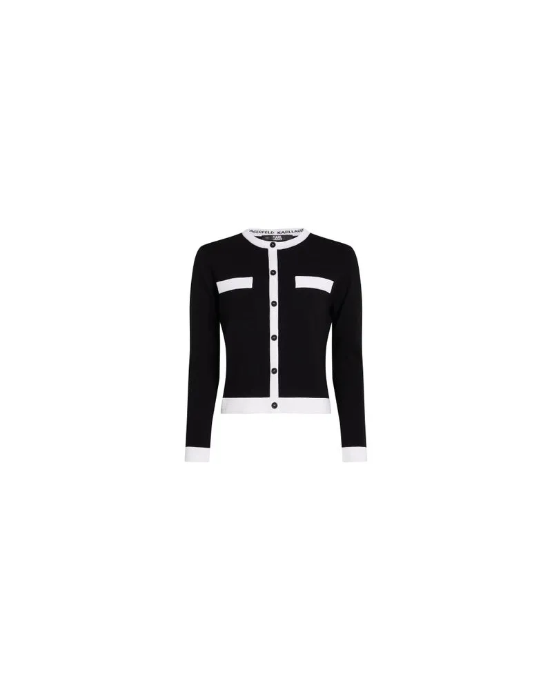 Karl Lagerfeld Langärmeliger Cardigan Black