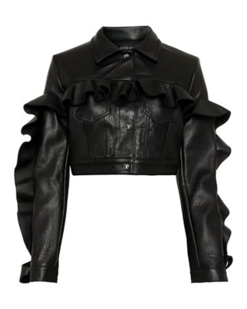 David Koma Lederjacke Black