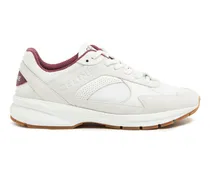 Runner CR-03 Niedriger Schnür-Sneaker Aus Mesh, Kalbswildleder und Perforiertem Kalbsleder