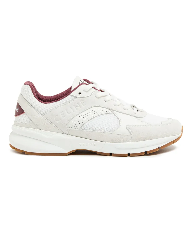 Celine Runner CR-03 Niedriger Schnür-Sneaker Aus Mesh, Kalbswildleder und Perforiertem Kalbsleder 