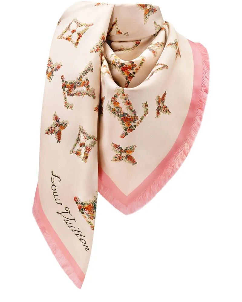 Louis Vuitton Monogram Flowers Tuch Beige