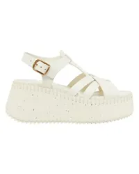 Chloé Sandalen mit Keilabsatz Nama Off-white