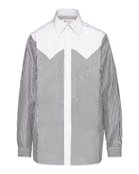 Maison Margiela Yoke stripe cotton shirt Multicolor