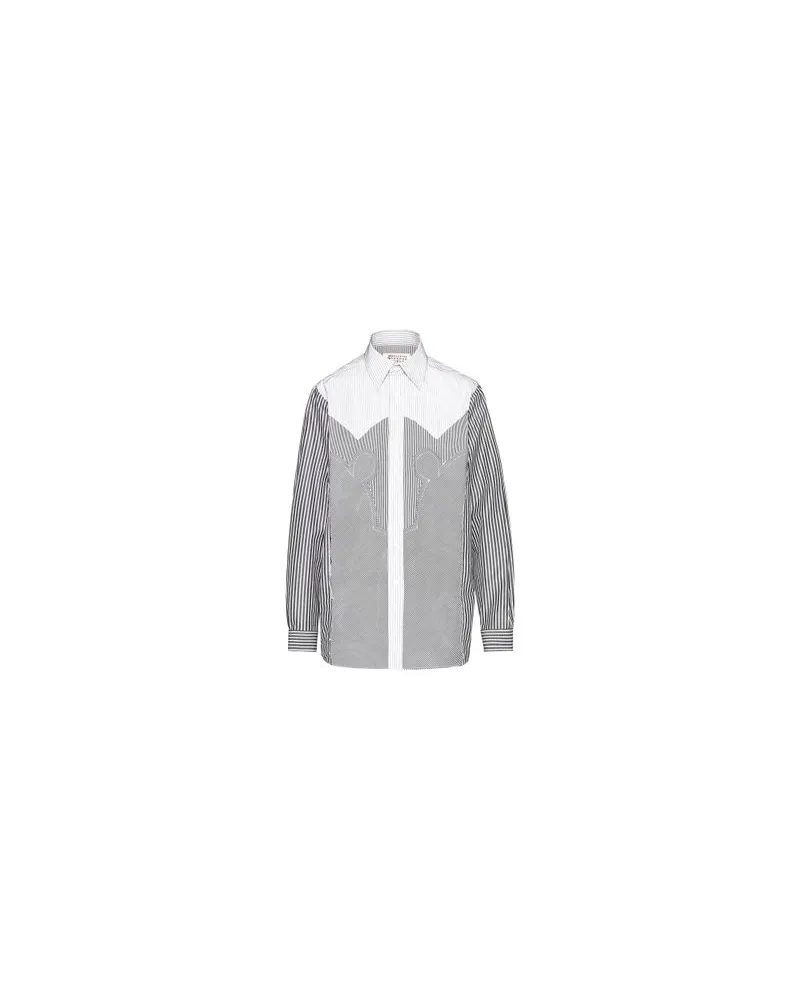 Maison Margiela Yoke stripe cotton shirt Multicolor