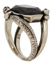 Alexander McQueen Ring Snake and Skull Silver