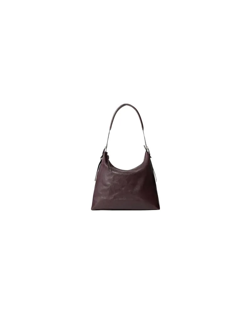 Christophe Lemaire Belted hobo bag Red