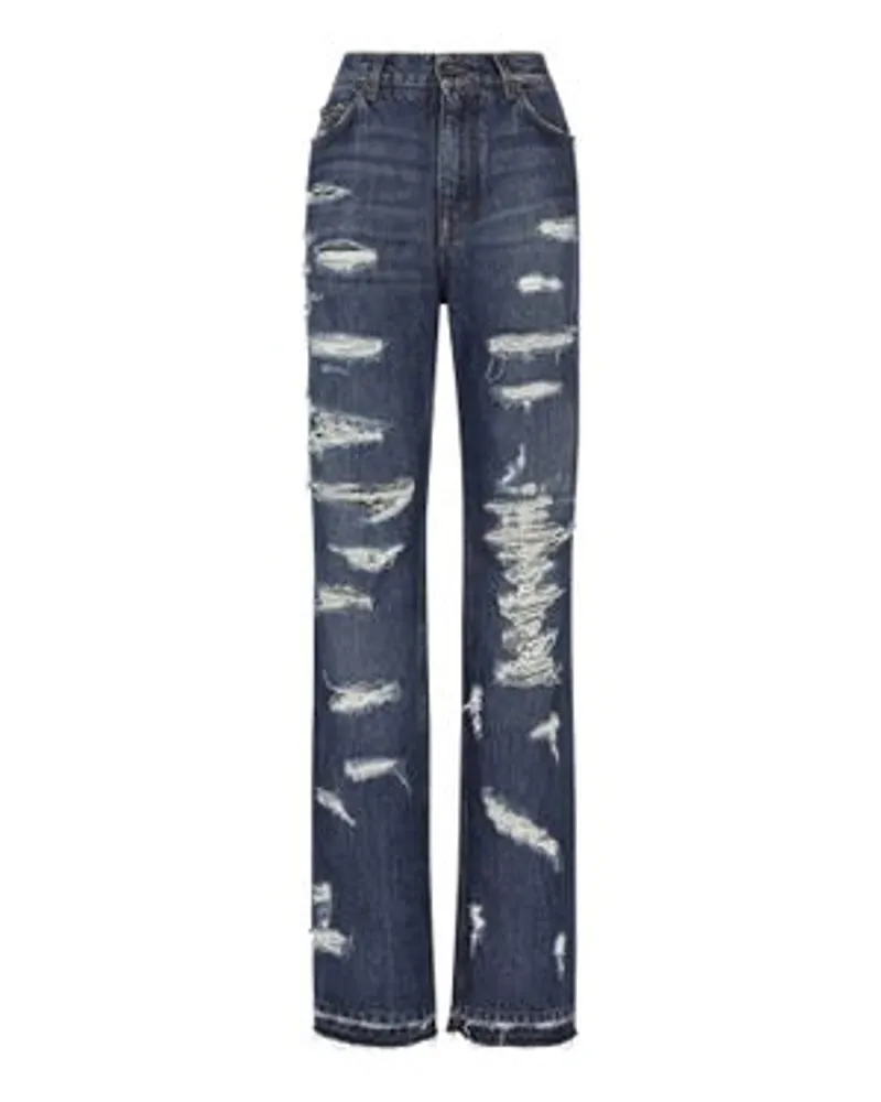 Dolce & Gabbana Denim-Jeans mit Rissen Multicolor